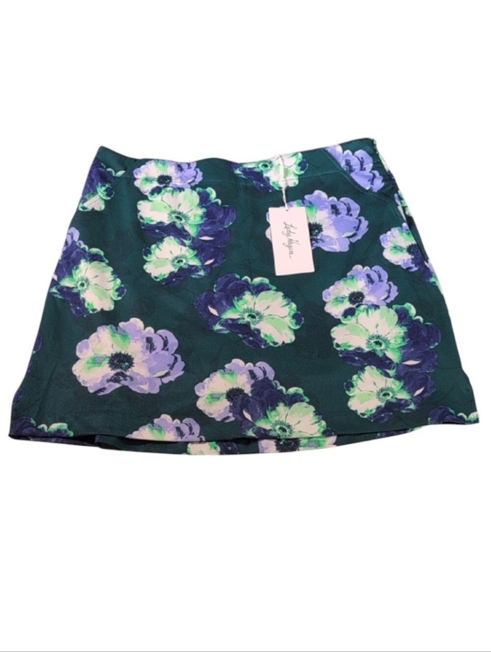 Lady Hagen Magnolia Print Skort in Emerald Floral Size 8